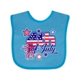 thumbnail image 1 of Inktastic 4th of July Fireworks Stars and American Flag Boys or Girls Baby Bib, 1 of 4