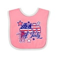 thumbnail image 1 of Inktastic 4th of July Fireworks Stars and American Flag Boys or Girls Baby Bib, 1 of 4