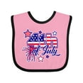 thumbnail image 1 of Inktastic 4th of July Fireworks Stars and American Flag Boys or Girls Baby Bib, 1 of 4