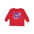 thumbnail image 1 of Inktastic 4th of July Fireworks Stars and American Flag Boys or Girls Long Sleeve Toddler T-Shirt, 1 of 5