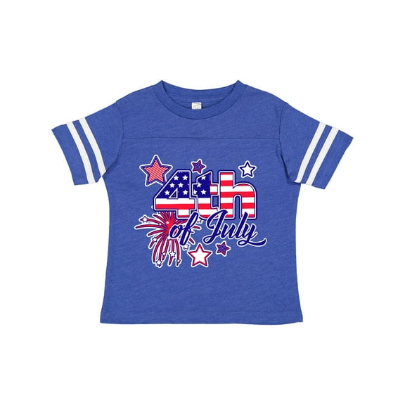 Inktastic 4th of July Fireworks Stars and American Flag Boys or Girls Toddler T-Shirt