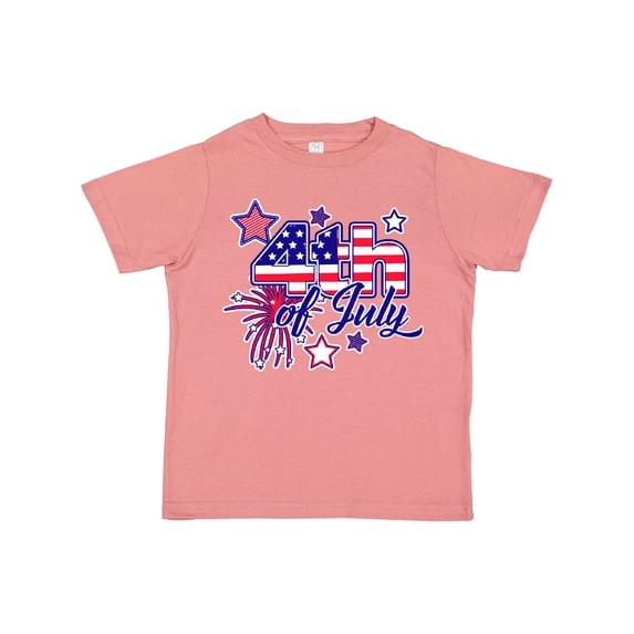 Inktastic 4th of July Fireworks Stars and American Flag Boys or Girls Toddler T-Shirt