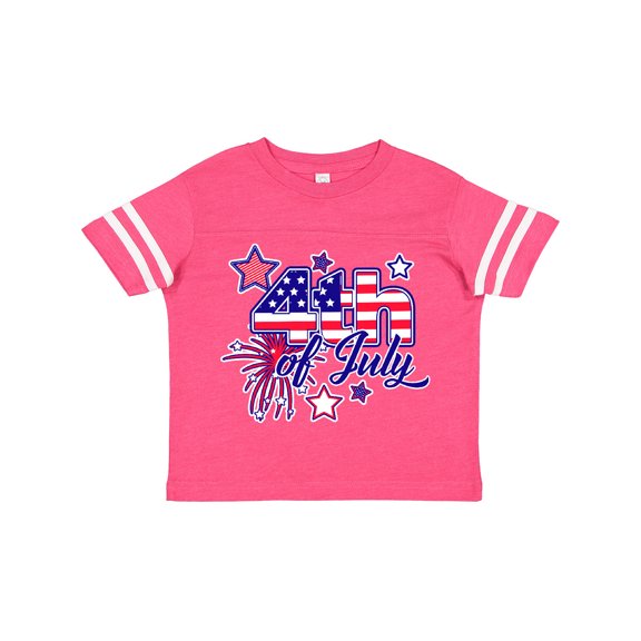 Inktastic 4th of July Fireworks Stars and American Flag Boys or Girls Toddler T-Shirt