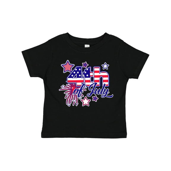 Inktastic 4th of July Fireworks Stars and American Flag Boys or Girls Toddler T-Shirt