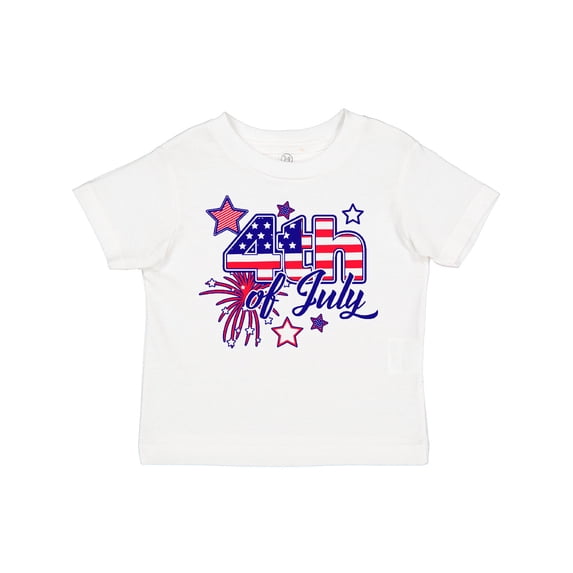 Inktastic 4th of July Fireworks Stars and American Flag Boys or Girls Toddler T-Shirt