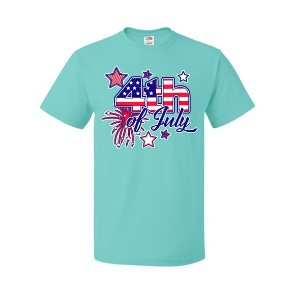 Inktastic 4th of July Fireworks Stars and American Flag T-Shirt