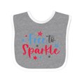 thumbnail image 1 of Inktastic 4th of July Free to Sparkle in Red White and Blue Boys or Girls Baby Bib, 1 of 4