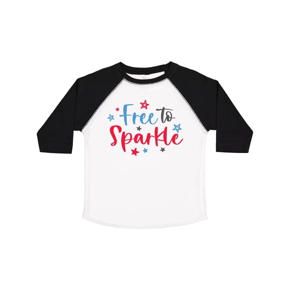 Inktastic 4th of July Free to Sparkle in Red White and Blue Boys or Girls Toddler T-Shirt