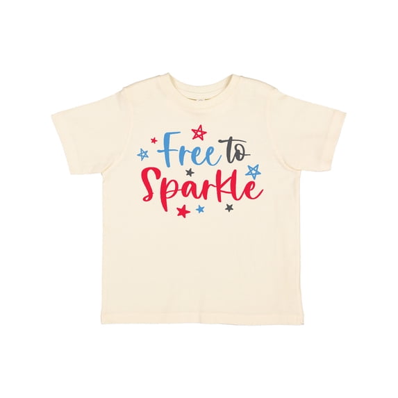 Inktastic 4th of July Free to Sparkle in Red White and Blue Boys or Girls Toddler T-Shirt