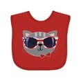 thumbnail image 1 of Inktastic 4th of July Girl Patriotic Cat Boys or Girls Baby Bib, 1 of 4