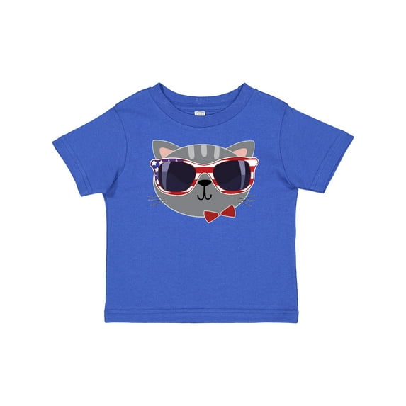 Inktastic 4th of July Girl Patriotic Cat Boys or Girls Baby T-Shirt