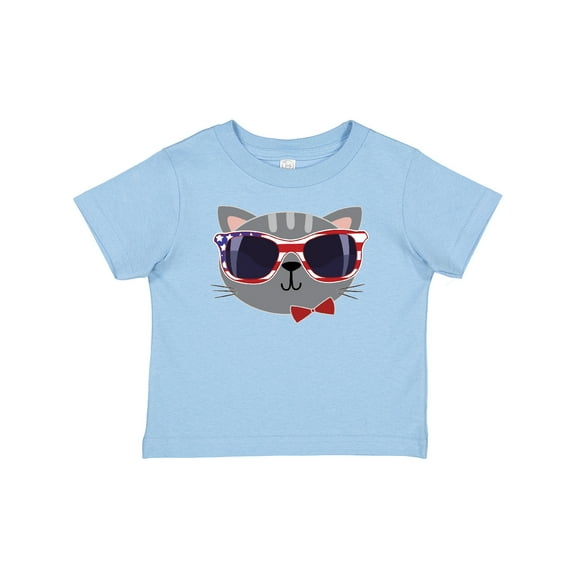 Inktastic 4th of July Girl Patriotic Cat Boys or Girls Baby T-Shirt