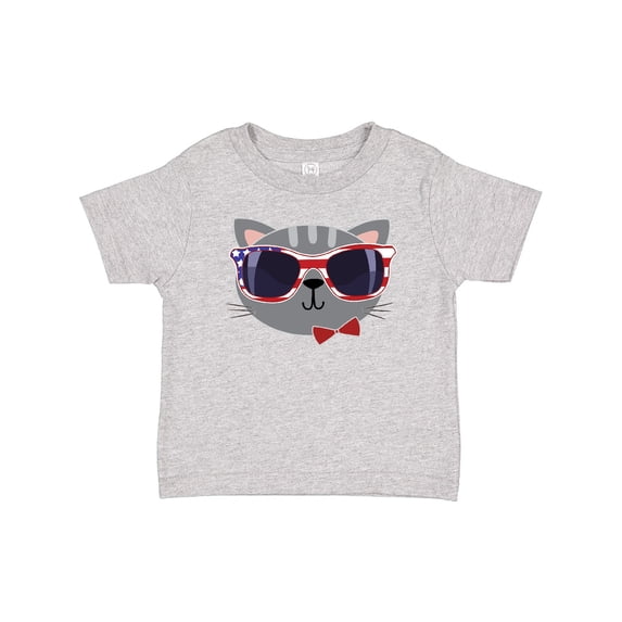 Inktastic 4th of July Girl Patriotic Cat Boys or Girls Baby T-Shirt