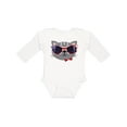 thumbnail image 1 of Inktastic 4th of July Girl Patriotic Cat Boys or Girls Long Sleeve Baby Bodysuit, 1 of 5