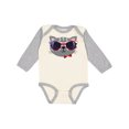thumbnail image 1 of Inktastic 4th of July Girl Patriotic Cat Boys or Girls Long Sleeve Baby Bodysuit, 1 of 5