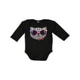 thumbnail image 1 of Inktastic 4th of July Girl Patriotic Cat Boys or Girls Long Sleeve Baby Bodysuit, 1 of 5