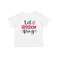 thumbnail image 1 of Inktastic 4th of July Let Freedom Ring with Stars Boys or Girls Baby T-Shirt, 1 of 5