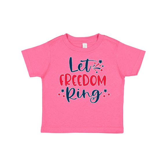 Inktastic 4th of July Let Freedom Ring with Stars Boys or Girls Toddler T-Shirt