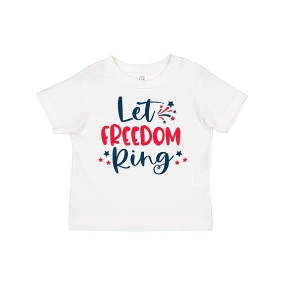 Inktastic 4th of July Let Freedom Ring with Stars Boys or Girls Toddler T-Shirt