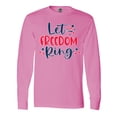 thumbnail image 1 of Inktastic 4th of July Let Freedom Ring with Stars Long Sleeve T-Shirt, 1 of 5