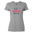 thumbnail image 1 of Inktastic 4th of July Let Freedom Ring with Stars Women's T-Shirt, 1 of 5