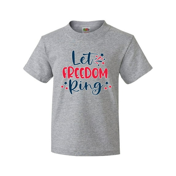 Inktastic 4th of July Let Freedom Ring with Stars Youth T-Shirt