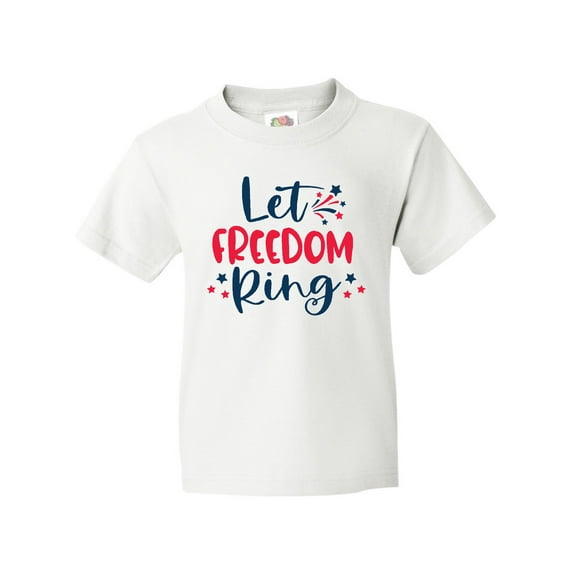 Inktastic 4th of July Let Freedom Ring with Stars Youth T-Shirt