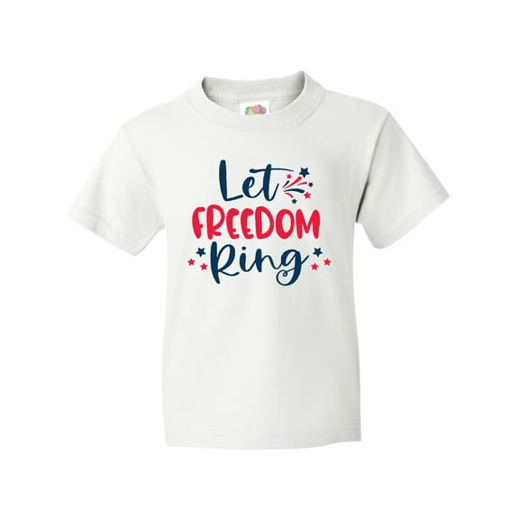 Inktastic 4th of July Let Freedom Ring with Stars Youth T-Shirt