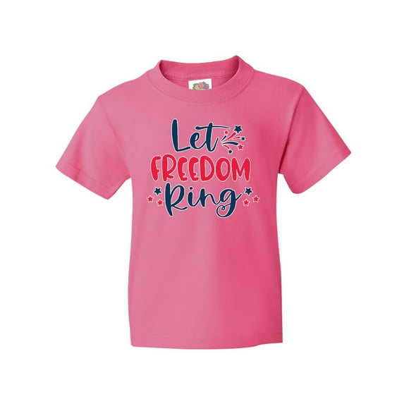 Inktastic 4th of July Let Freedom Ring with Stars Youth T-Shirt