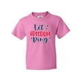 thumbnail image 1 of Inktastic 4th of July Let Freedom Ring with Stars Youth T-Shirt, 1 of 5