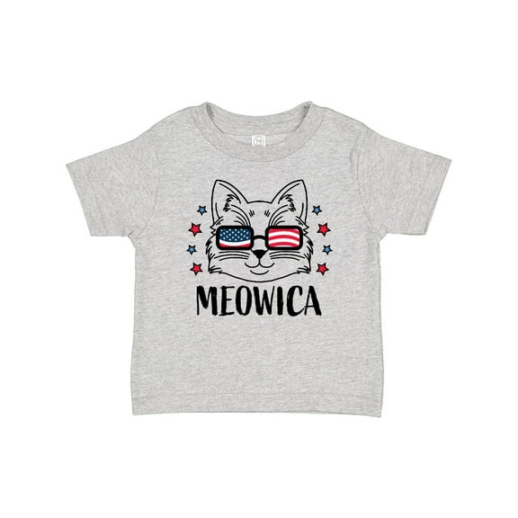 Inktastic 4th of July Meowica Cat in Flag Sunglasses Boys or Girls Baby T-Shirt