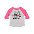thumbnail image 1 of Inktastic 4th of July Meowica Cat in Flag Sunglasses Boys or Girls Toddler T-Shirt, 1 of 5