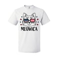 thumbnail image 1 of Inktastic 4th of July Meowica Cat in Flag Sunglasses T-Shirt, 1 of 5