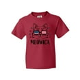 thumbnail image 1 of Inktastic 4th of July Meowica Cat in Flag Sunglasses Youth T-Shirt, 1 of 5