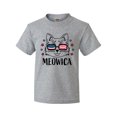 thumbnail image 1 of Inktastic 4th of July Meowica Cat in Flag Sunglasses Youth T-Shirt, 1 of 5