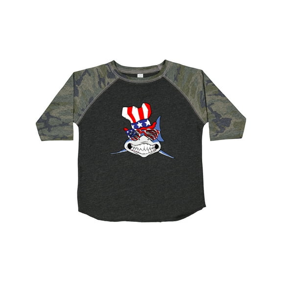Inktastic 4th of July Patriot Shark Boys or Girls Toddler T-Shirt
