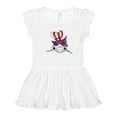 thumbnail image 1 of Inktastic 4th of July Patriot Shark Girls Toddler Dress, 1 of 5