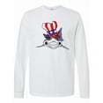 thumbnail image 1 of Inktastic 4th of July Patriot Shark Long Sleeve T-Shirt, 1 of 5