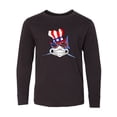 thumbnail image 1 of Inktastic 4th of July Patriot Shark Long Sleeve Youth T-Shirt, 1 of 5