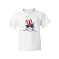 thumbnail image 1 of Inktastic 4th of July Patriot Shark Youth T-Shirt, 1 of 5