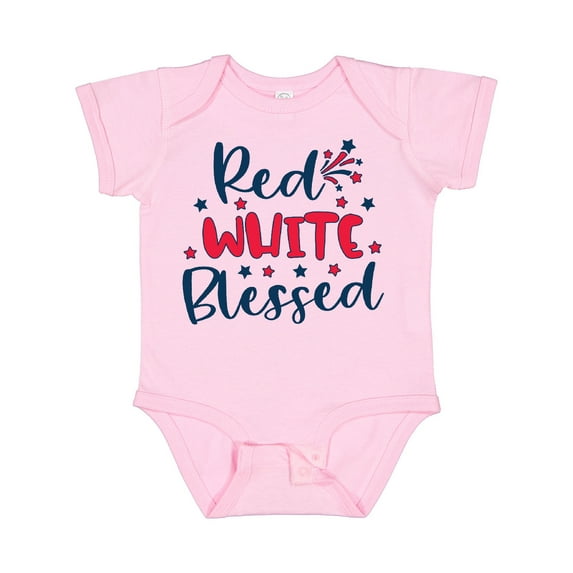 Inktastic 4th of July Red White Blessed Fireworks Boys or Girls Baby Bodysuit