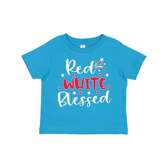 Inktastic 4th of July Red White Blessed Fireworks Boys or Girls Toddler T-Shirt
