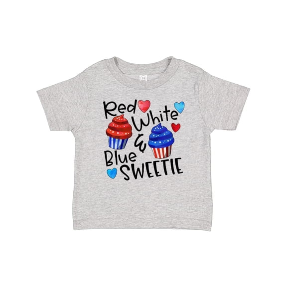 Inktastic 4th of July Red, White and Blue Sweetie Cupcakes and Stars Boys or Girls Baby T-Shirt