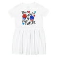 thumbnail image 1 of Inktastic 4th of July Red, White and Blue Sweetie Cupcakes and Stars Girls Toddler Dress, 1 of 5