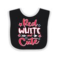thumbnail image 1 of Inktastic 4th of July Red White and Cute with Arrow and Stars Boys or Girls Baby Bib, 1 of 4