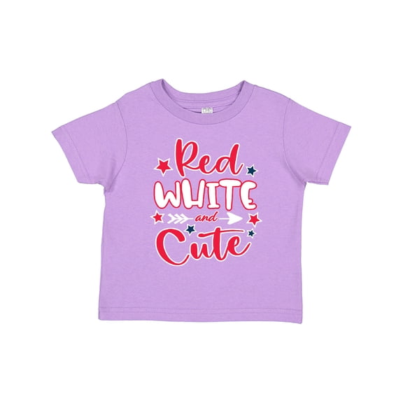 Inktastic 4th of July Red White and Cute with Arrow and Stars Boys or Girls Toddler T-Shirt