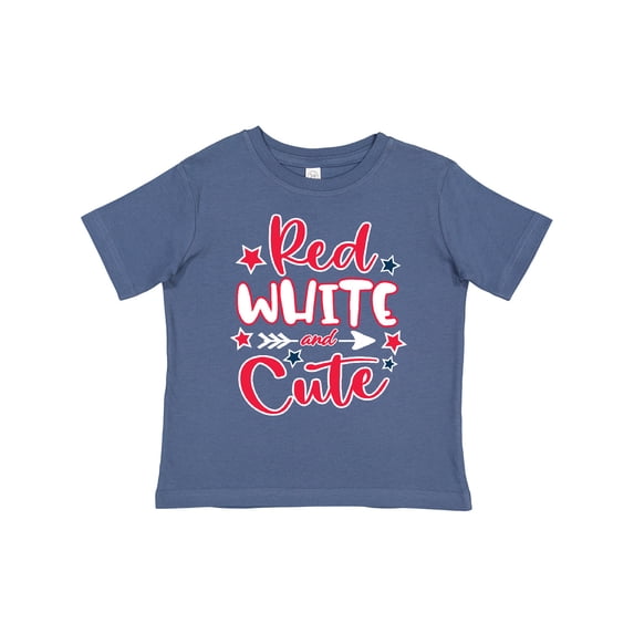 Inktastic 4th of July Red White and Cute with Arrow and Stars Boys or Girls Toddler T-Shirt
