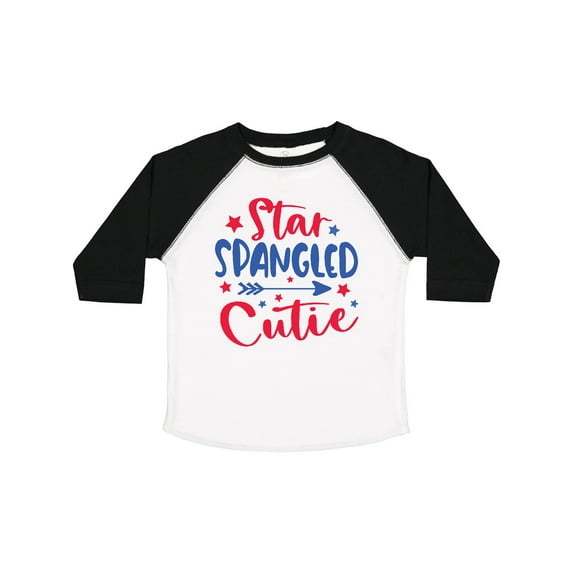 Inktastic 4th of July Star Spangled Cutie with Blue and Red Stars Boys or Girls Toddler T-Shirt