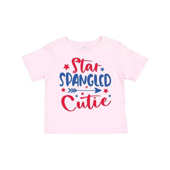 Inktastic 4th of July Star Spangled Cutie with Blue and Red Stars Boys or Girls Toddler T-Shirt