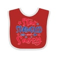 thumbnail image 1 of Inktastic 4th of July Star Spangled and Sassy with Arrow and Stars Boys or Girls Baby Bib, 1 of 4
